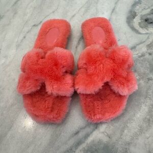 Hermes fuzzy Oran sandals